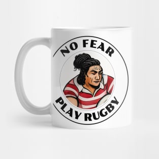 No Fear Play Rugby Mug